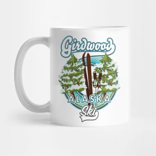 Girdwood Alaska ski logo Mug